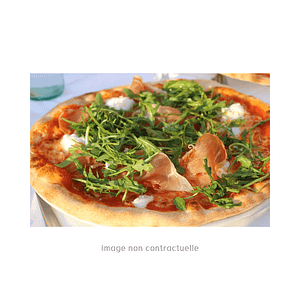 Pizza Miss Italia (tomate, mozzarella, jambon cru, rucola,)